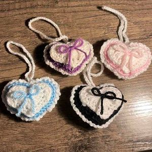 Crochet Heart Bag Charm