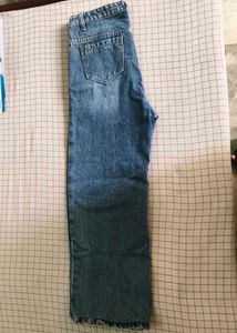 Wide Leg Blue Jeans
