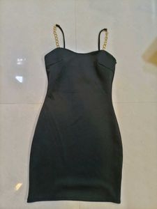 Chic Urbanic Little Black Dress with Chain Straps