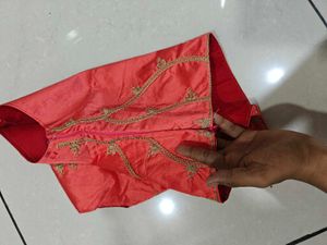 Coral Embroidered Blouse