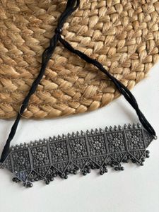 Oxidized Silver Choker Set