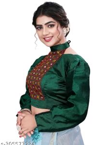 Green Blouse Backless