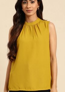Mustard Sleeveless Top