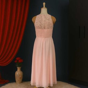 Elegant Pink Lace Dress