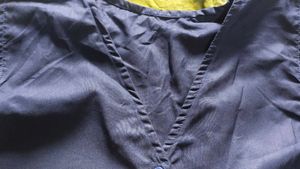 Navy Sleeveless Button-Down Top For School Or Clg