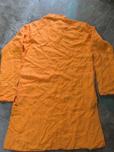 Gents Mandarin Collar Shirt - Mustard