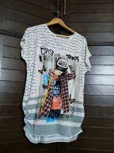 Women Printed Long Length Casual Top