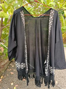 Black shrug With Embroidered Design