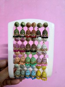 Beautiful Jhumkas/Earrings Set of 12