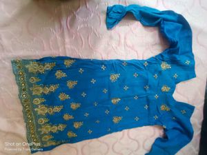 Blue Embroidered Kurta