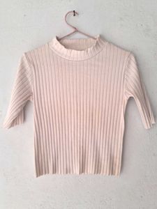 Ribbed Mock Neck Top