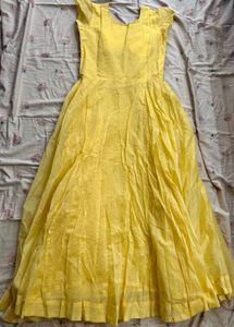 Yellow Hand Embroidered Gown 🌻🌟🌕