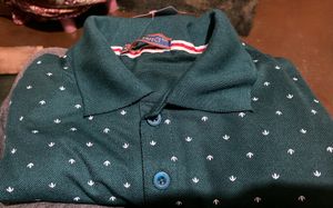 Polo Neck Printed T-shirt-Plus