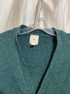 H&amp;m Logo Dark Green Cardigan