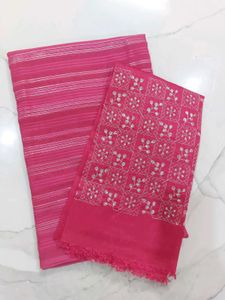 Rose Pink saree