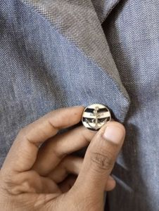 Grey Blazer with Navy Trim