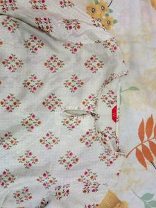 Cream Embroidery Straight Kurta
