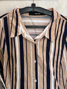 Stripe Dress With Side String