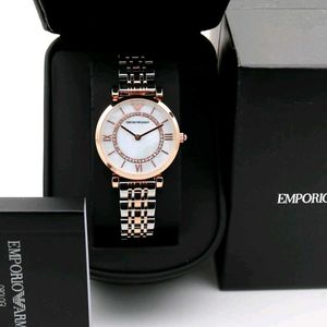 Emporio Armani Gianni T-Bar Ladies Watch White