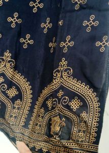 Navy &amp; Gold Print Kurti