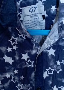 Men Printed Shirt -Blue
