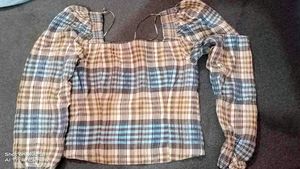 (ZARA)💟Full Sleeves Stylish Crop Top🫶