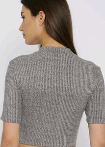 Grey Crop Top