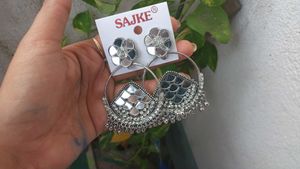 SAJKE Silver Tone Dangle Earrings