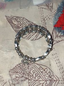 Silver Tone Beaded Bracelet