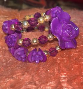 Purple Flower Bracelet