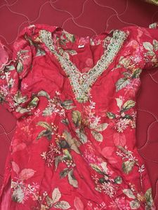 Pink Floral Salwar Kameez