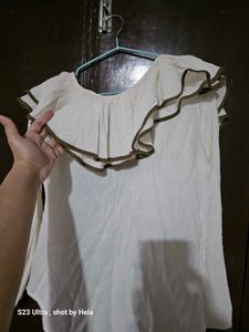 White Ruffle SHRUG fits 36-38