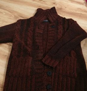 Brown Knit Cardigan