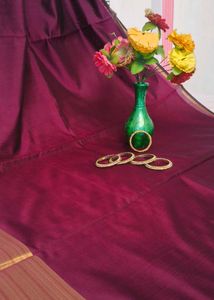 Elegant Maroon  with Tassels Zaree Patta