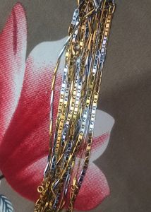 3 Pics Girls&#39; And Boy&#39;s Gold Chain