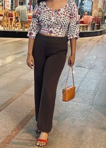 Patterned Tie-Front Top