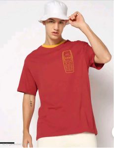 Red Graphic Tee - Retro Cell Phone Design