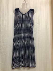 Deletta Blue Midi Sleeveless Dress