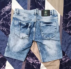 Ripped Denim Shorts