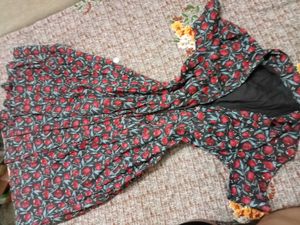 Buttoned Floral Dress