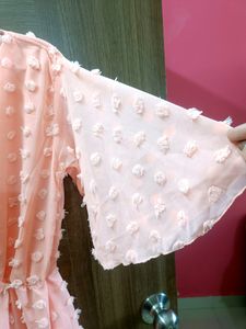 Preety Peach One Piece Dress Size M To L.