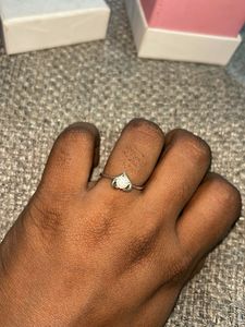 Heart Stone Silver Ring 925