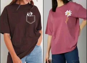 Cute Graphic Print Tees