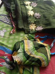 Beautiful Green Salwar Suit With Dupatta
