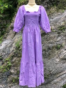 Zara Lavender Tiered Maxi Dress