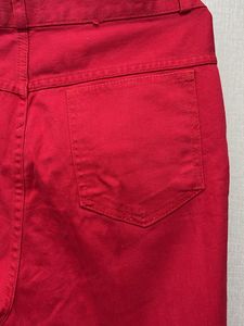 Red Export Material Denim Jeans Waist Size 30-32