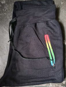 Black Rainbow Zip Pocket Sweatpants