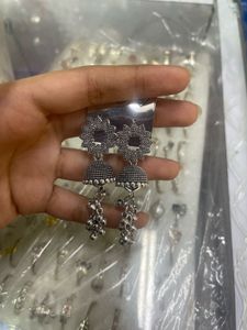 Heart Jhumka Earrings