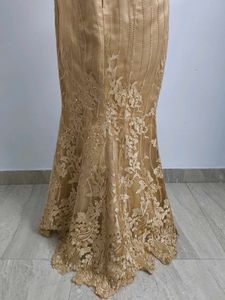 Gold Lace Mermaid Gown