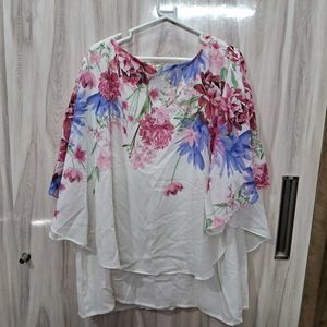 High-Low Flowery Top